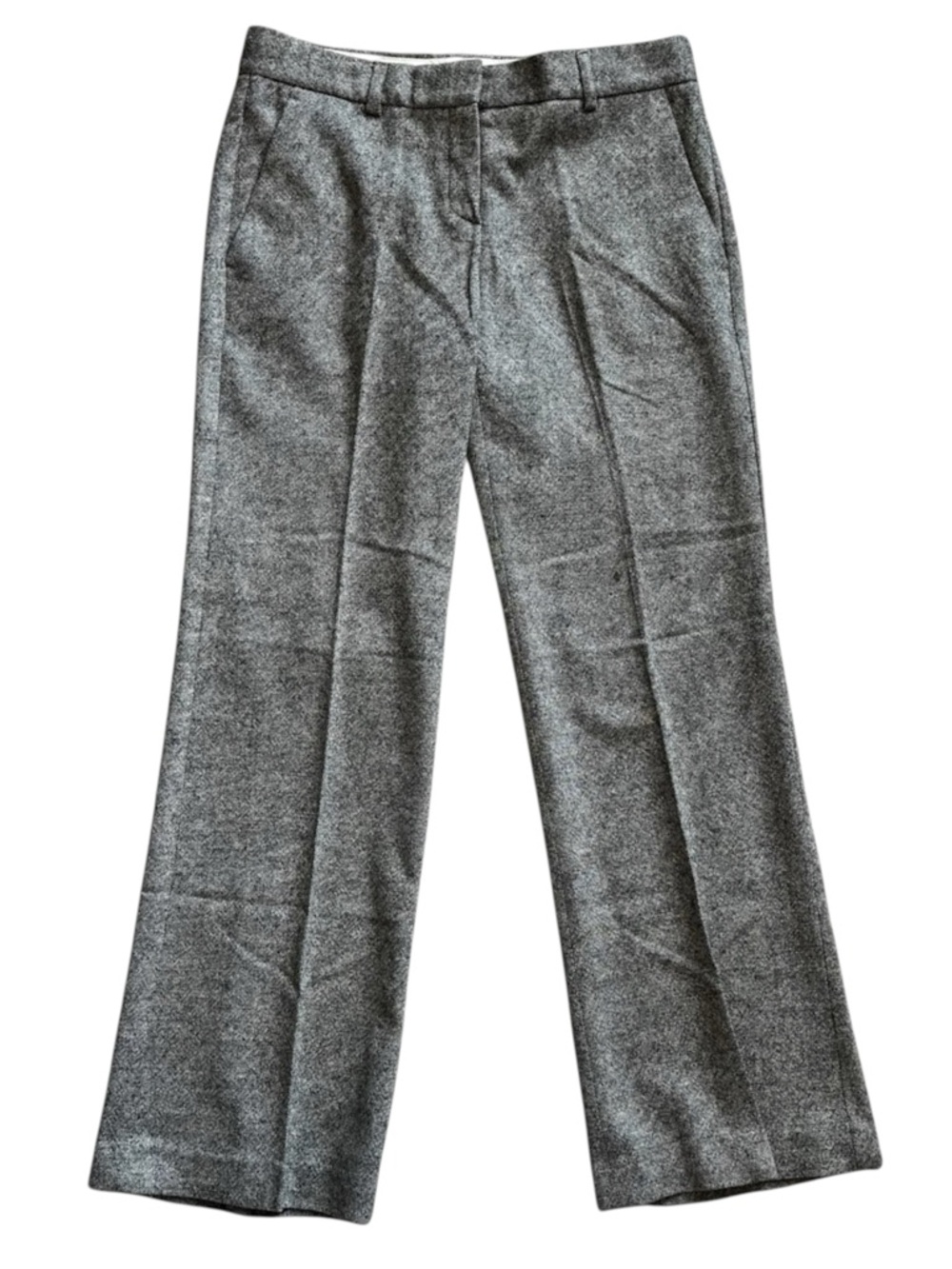 Theory Heathered Pleated Grey Wool Trousers size 10